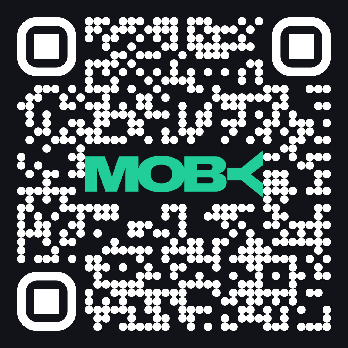 Scan QR to download Moby app